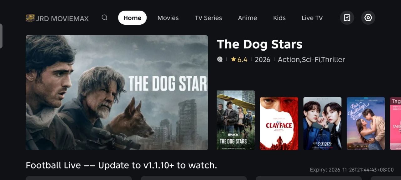 JRD MovieMax Home Dashboard